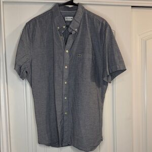 Lacoste Men's Gray Button Down Shirt
